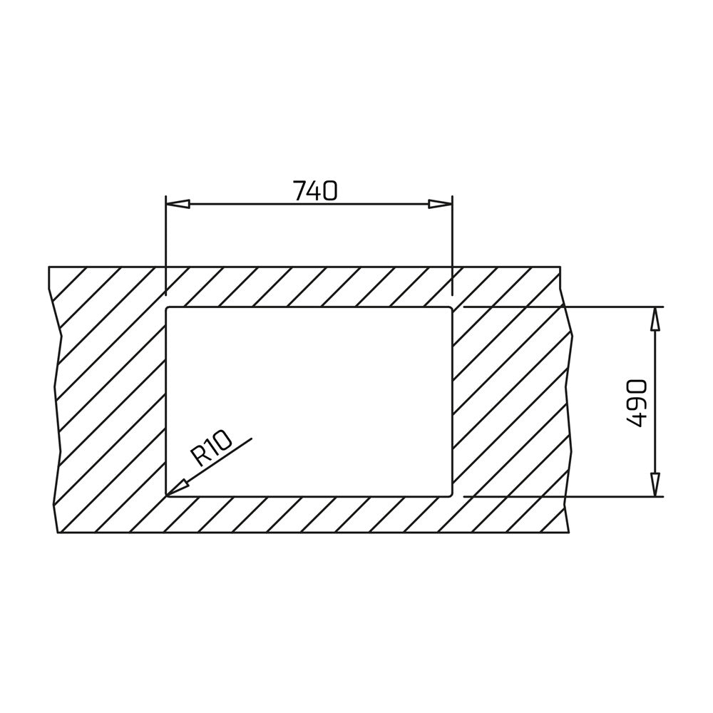 Chiuveta din inox Teka FORLINEA RS15 71.40 3½ SQ W, instalare 2 in 1, 750 mm x 500 mm, inox