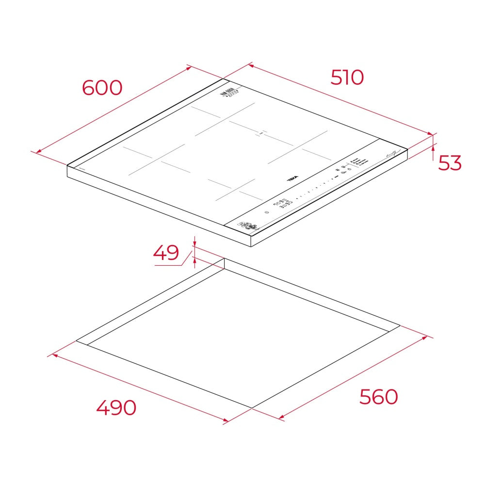 Pachet Cuptor incorporabil Teka HLB 84-VGogh, aer cald plus abur, HydroClean Pro, 70 litri, A+, plus Plita cu inductie Teka IBF 64-VGogh, 4 zone de gatit, 60 cm, Cristal gri închis/negru