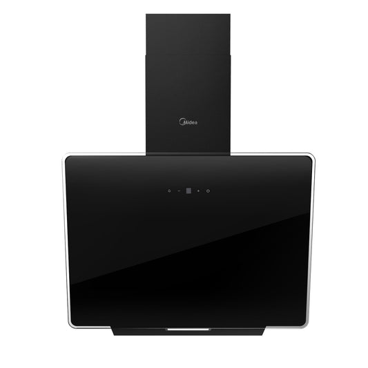Hota semineu Midea MCVN606, 620 m³/h, 60 cm, Clasa C, 3 viteze, Neagra