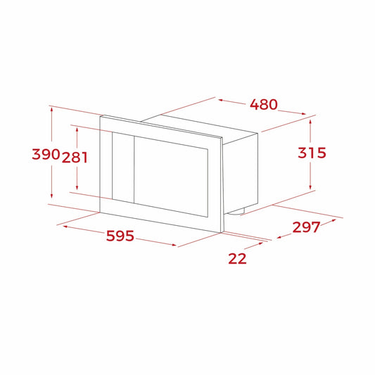 Cuptor încorporabil Microunde Teka MB 6200 BI WH, capacitate 20l, 800 W, Balama stanga, Alb