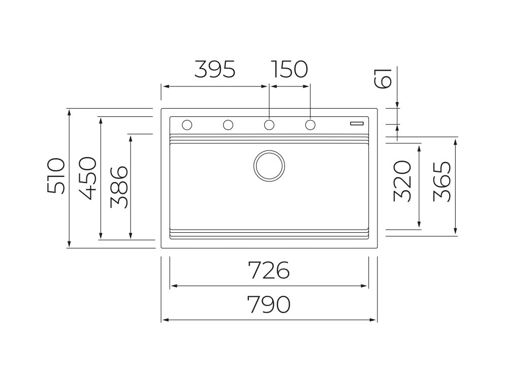 Chiuveta din Tegranite+ TEKA NOVA 80 WS-TG 1B, 790 x 510 mm, montare incastrat, Tocator si sita, Negru