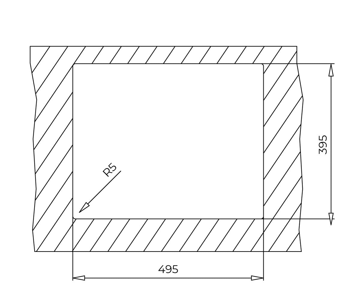 Chiuveta din Tegranite+ Teka SQUARE 50.40 TG ST, 540 x 440 mm, Undermount, STONE GREY