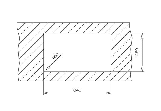 Chiuveta din Tegranite+ Teka Stone 50 B-TG 1B 1D, 860 x 510 mm, reversibila, alba
