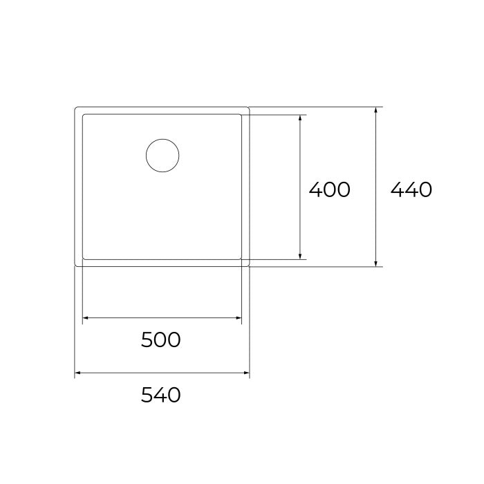 Chiuveta din inox Teka TopLine RS15 50.40, 540 x 440 mm, montare deasupra, la nivel sau sub blat, Full Black