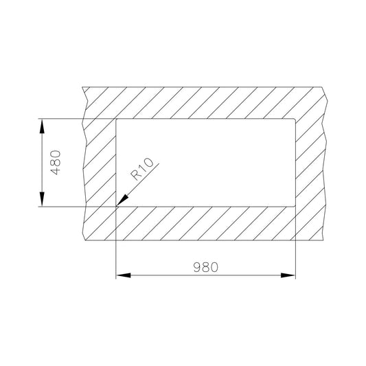 Chiuveta din inox Teka UNIVERSE 60 T-XP 1½B 1D, 1000 mm x 500 mm, 1,5 cuve, Inox lucios, Picurator stanga
