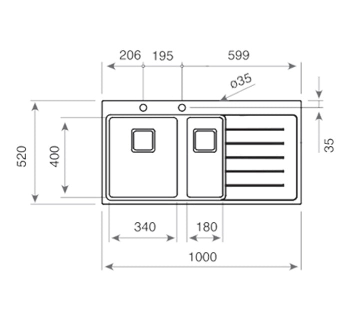 Chiuveta din inox Teka ZENIT RS15 1 1/2B 1D R, 1000 x 520 mm, PureLine, Picurator dreapta,  inox