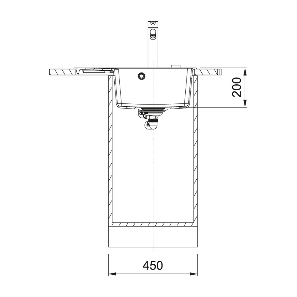 Chiuveta Tegranite Franke CENTRO CNG 611/211-62 MATTE BLACK, 620 x 500 mm, picarator stanga