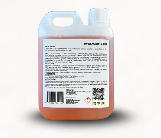 Solutie de curatare pe baza de acid Lantania Twinsacido, pentru suprafete din piatra, 1 litru