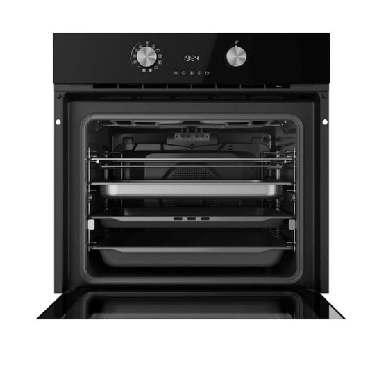 Cuptor electric Teka HLB 8550 SC BK, gatire cu aburi 12 functii, HydroClean, 60 cm, 70l, A+, sticla neagra