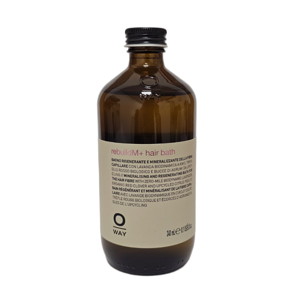 Sampon regenerant si mineralizant pentru par deteriorat, cu poligliceroli vegetali, OWAY, OWH-RB026, sticla cu capac de aluminiu, 240 ml