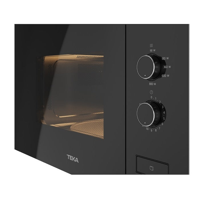 Cuptor încorporabil Microunde si gratar Teka ML 820 FI BK, capacitate 20l, 5 niveluri de putere, sticla neagra