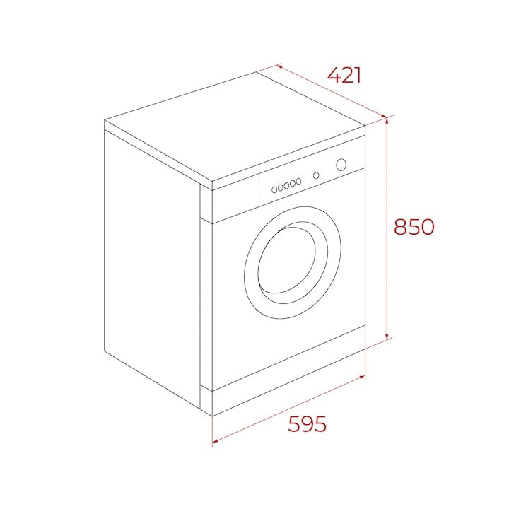 Masina de spalat rufe Teka WMK 40740 DSS, 7 kg, 1200 rpm, 15 programe de spalare, 60 cm, Clasa A, negru/inox