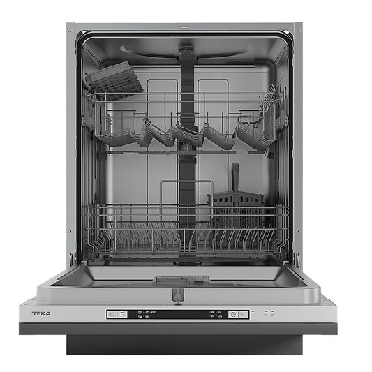 Masina de spalat vase Teka DFI 46650, complet incorporabila, 12 seturi, 5 programe de spalare, balamale glisante, motor cu invertor, 60 cm, clasa E