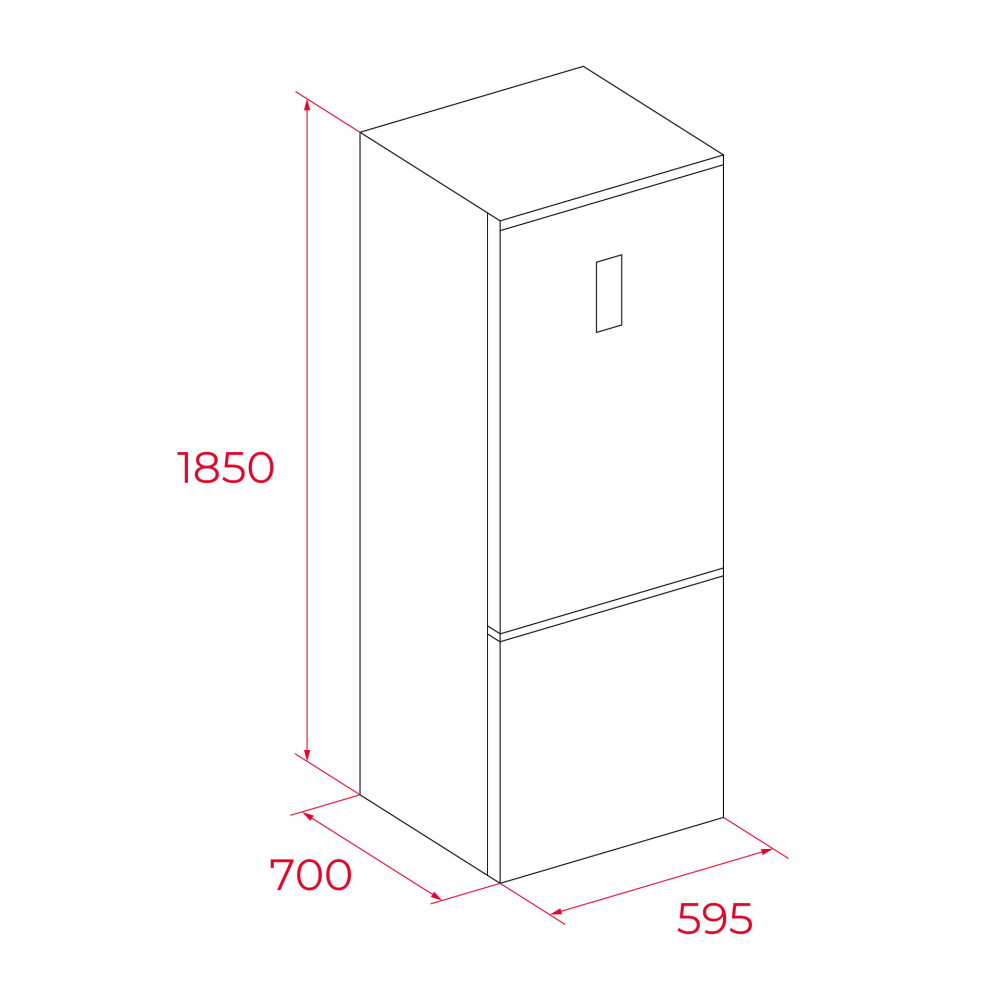 Combina frigorifica free-standing Teka RBF 64670 WH, 338 l, Motor inverter, Afisaj electronic pe usa, Clasa C, No Frost, H 185 cm, Alb