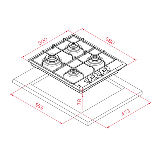 Pachet Cuptor incorporabil Teka HSB 635, 71 litri, HydroClean PRO plus Plita incorporabila, Gaz, Teka HLX 640 KB, 4 arzatoare, 60 cm, inox