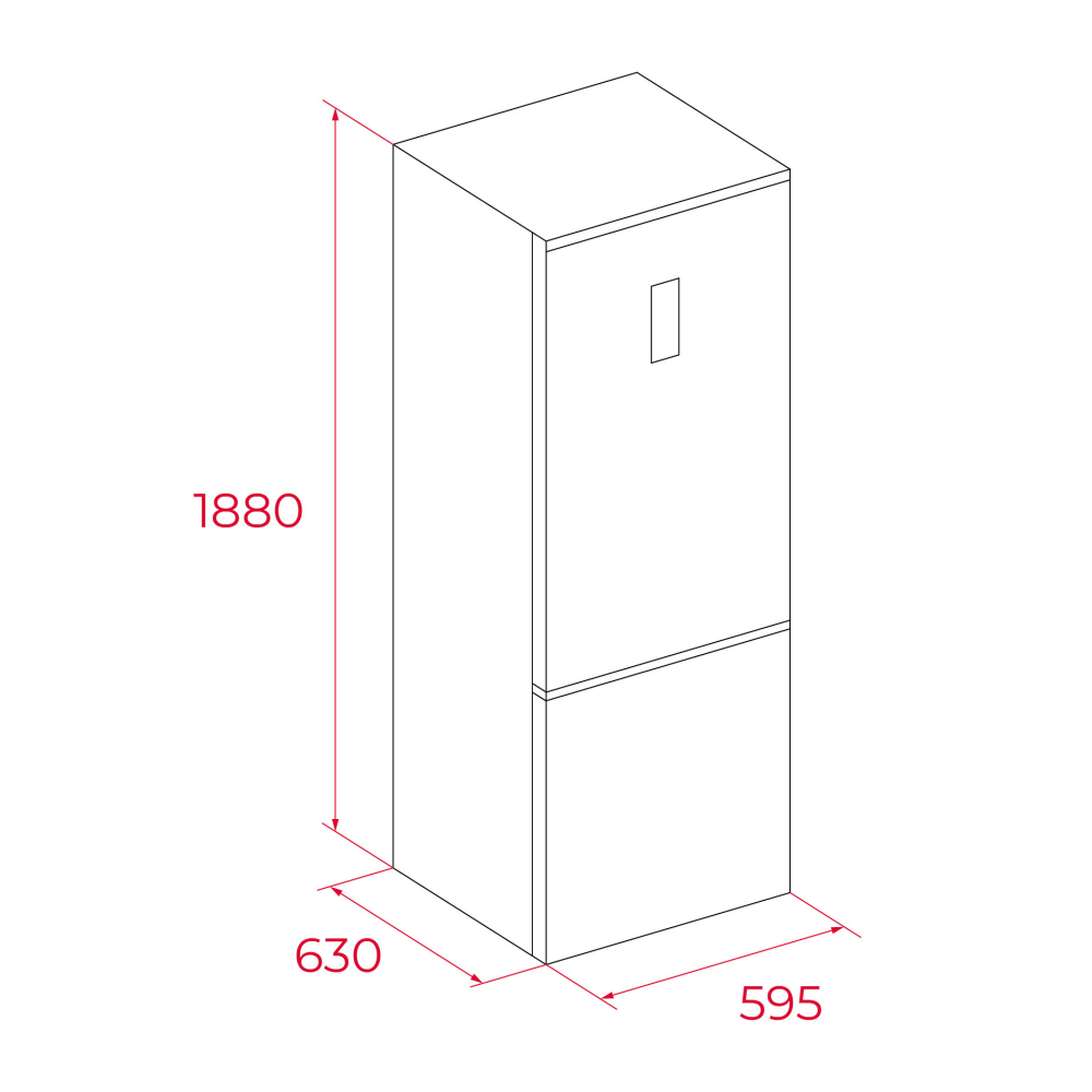 Combina frigorifica free-standing Teka RBF 44630 SS, 310 l, Motot Invertor, Clasa D, Total No Frost, H 188 cm, Inox