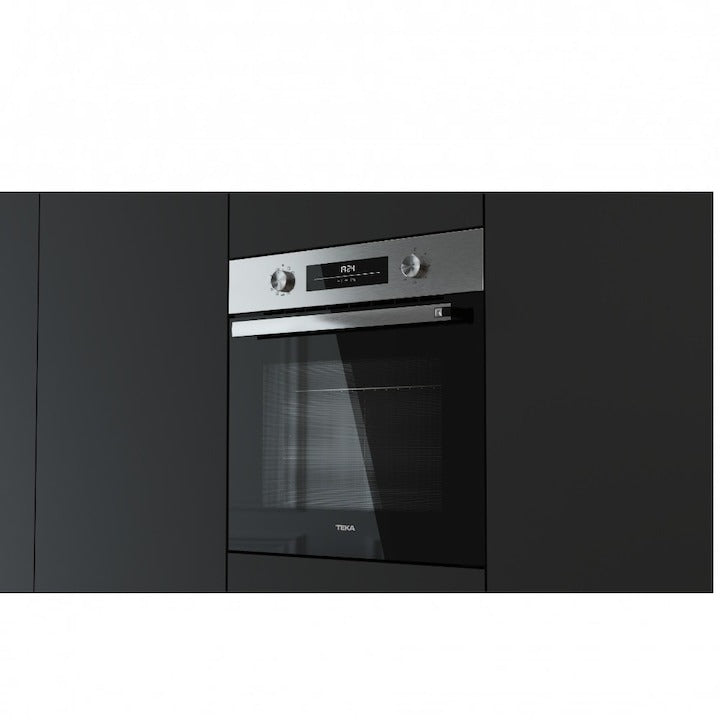 Cuptor electric Teka Neo HSB 6350 P SS, cu 8 functii, Sistem de curatare pirolitica (3 niveluri) plus HydroClean Pro, 60 cm, 70l, clasa A+, inox