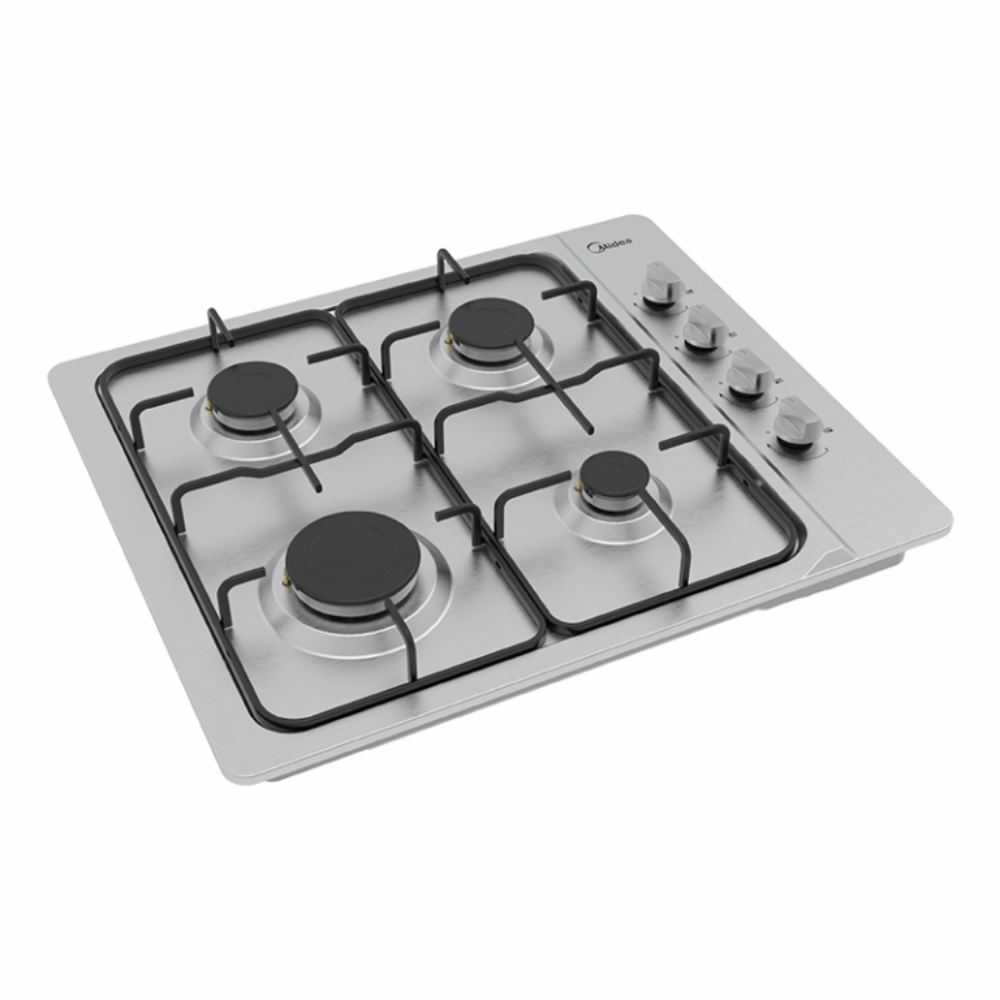 Plita pe gaz Midea MH 604LX, 4 zone. gratare metal, 60 cm, Inox