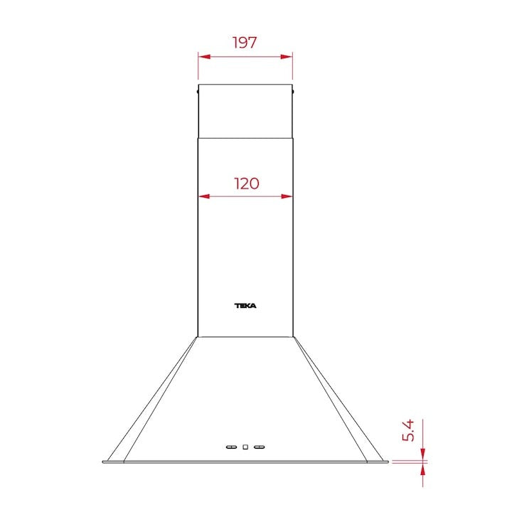 Hota semineu Teka DOS 90.2 AT, panou de control electronic, 90 cm, clasa B, Antracit Alama