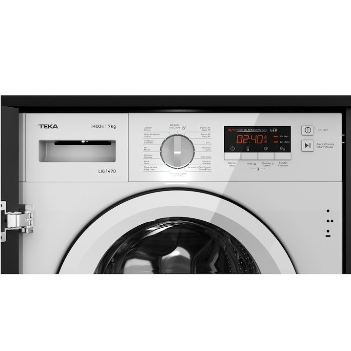 Masina de spalat rufe incorporabila Teka LI6 1471, 7 kg, 1400 rpm, 16 programe de spalare, 60 cm, Motor inverter, Clasa B