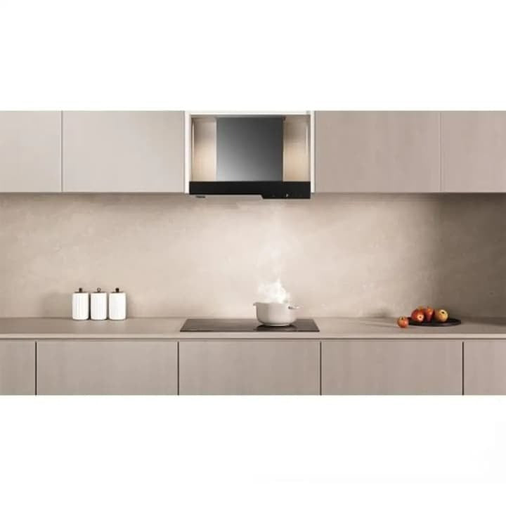 Hota incorporabila, integrata, Teka GFI 67350 EOS IX, 60 cm, 746 m3/h, clasa A+, Inox/cristal negru