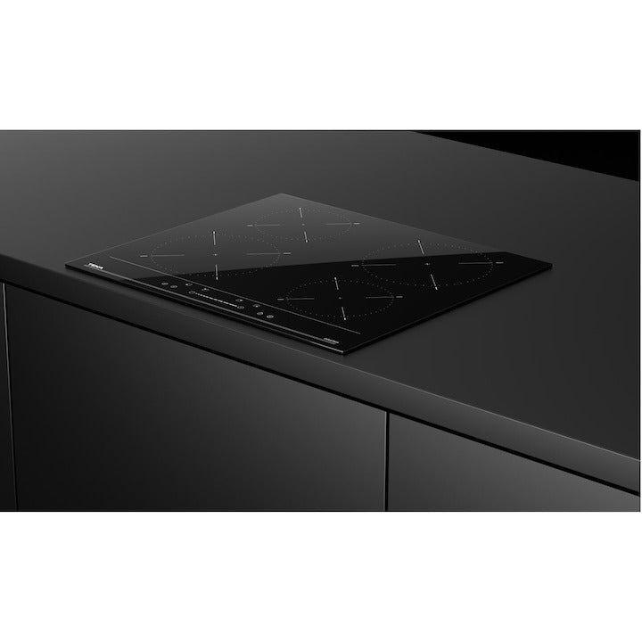 Plita electrica cu inductie Teka IBC 64100 SSS BK, 4 zone, 9 nivele de putere 60 cm, neagra