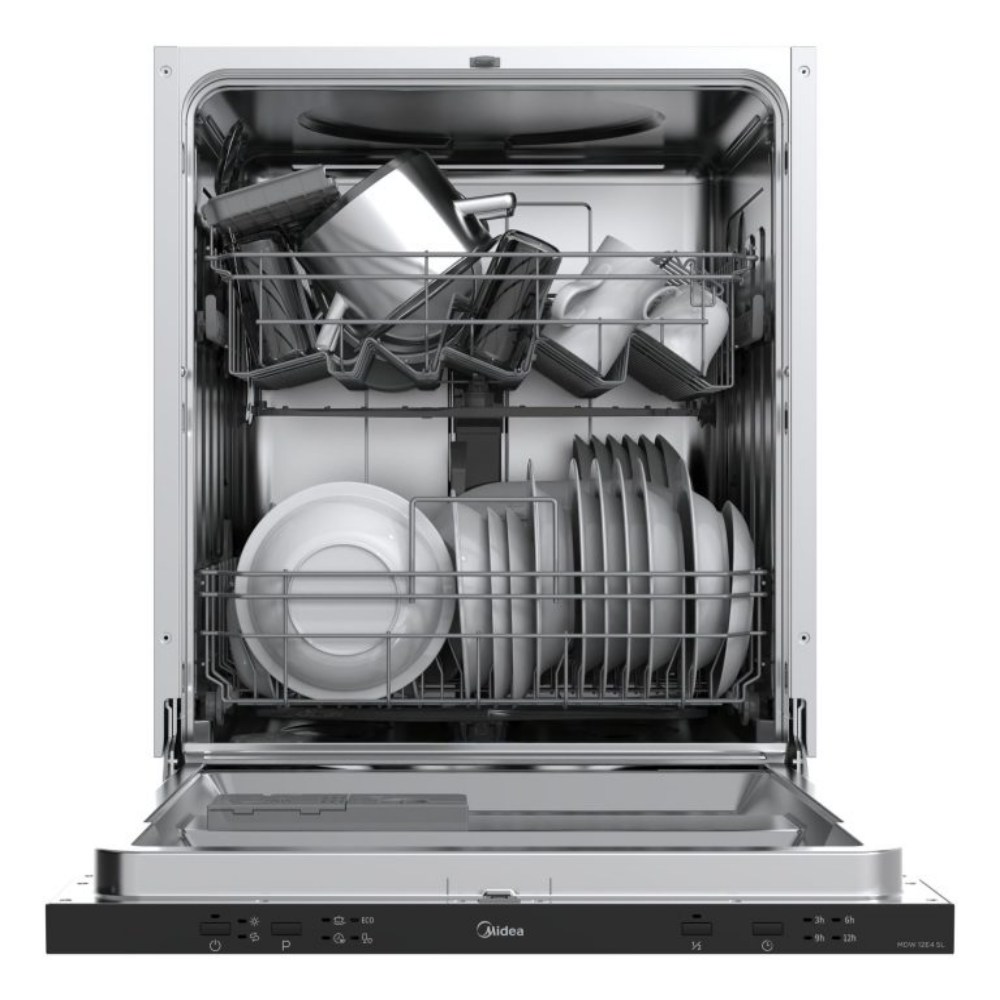 Masina de spalat vase, complet incorporabila Midea MDW 12E4 SL, 60 cm, 12 seturi, 4 programe, Clasa E