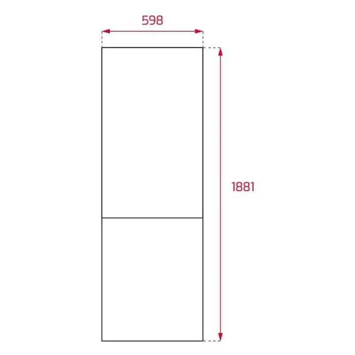 Combina frigorifica Teka NFL 345 C, Full No Frost, 188 cm, 302 l, control electronic, clasa E, alb