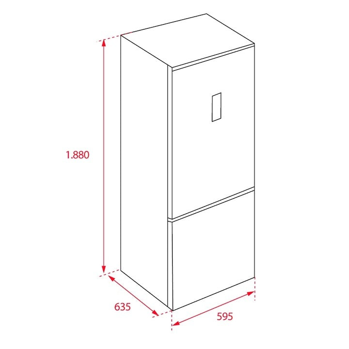 Combina frigorifica Teka NFL 345 C, Full No Frost, 188 cm, 302 l, control electronic, clasa E, alb