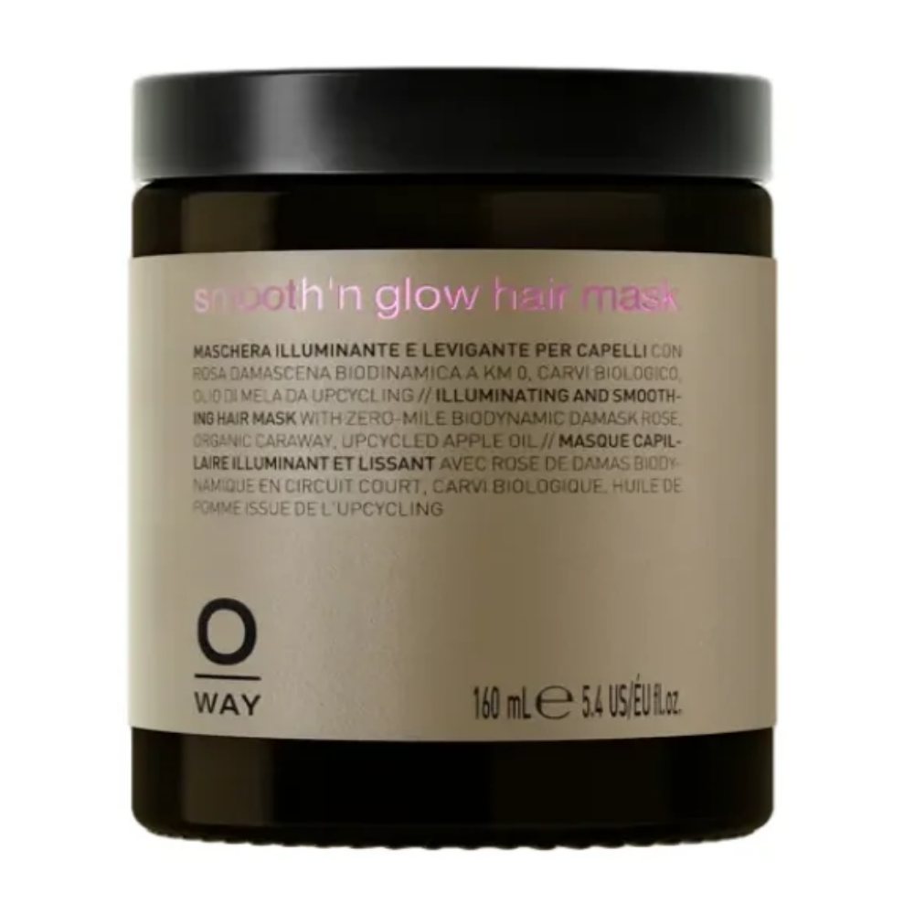 Masca pentru stralucire si netezire OWAY, OWH-SW007,cu ulei de mere, chimen, trandafir de damasc, organic, 160 ml