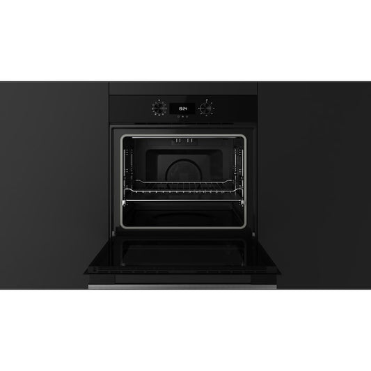 Cuptor electric Teka HLB 8400 FBK, autocuratare HydroClean, 9 functii, 60 cm, 70l, A+, cristal negru, finisaj inox închis