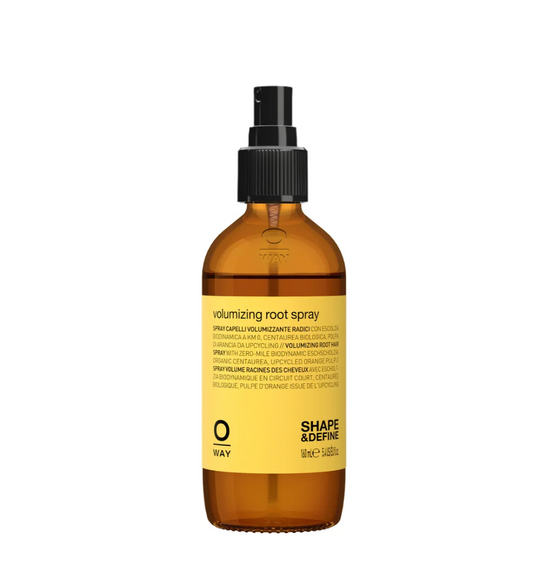 Spray pentru volum de la radacina OWAY, OWH-SF045, fixare medie spre puternica, cu mac, albastrele, extract din pulpa de portocala, organic, 160 ml