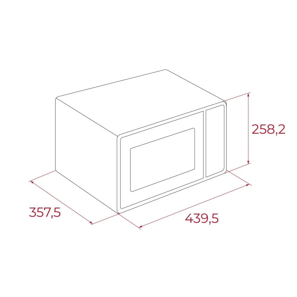 Cuptor free standing Microunde cu functie Teka MW FS20 WH, capacitate 20l, 700 W, 5 niveluri de putere, Alb