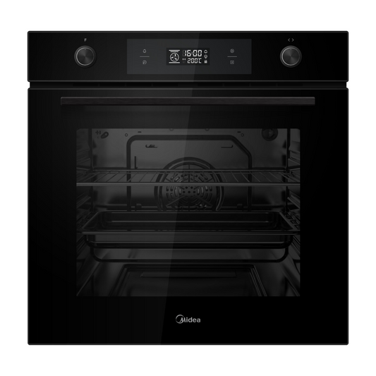 Cuptor electric Midea MBON5M90E6-BK, AquaClean, cu 9 functii, 60 cm, 70l, Clasa A, Negru