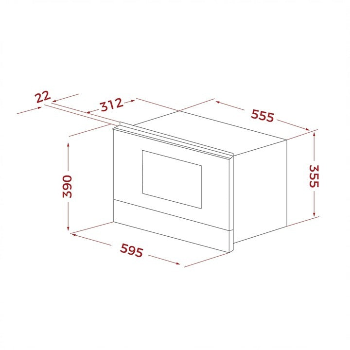 Cuptor încorporabil Microunde Teka ML 8220 BIS L-FBK, capacitate 22l, Balama stanga, Cristal negru (finisaj inox închis)