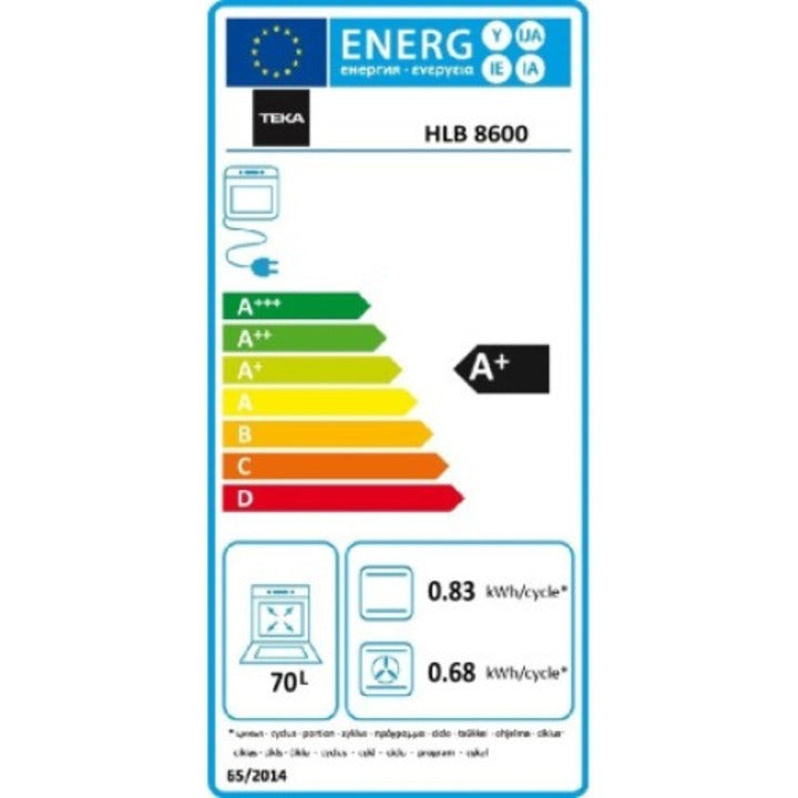 Cuptor electric Teka HLB 8600 WH, cu funcţie SurroundTemp şi 20 de retete presetate, 60 cm, 70l, A+, Cristal Alb