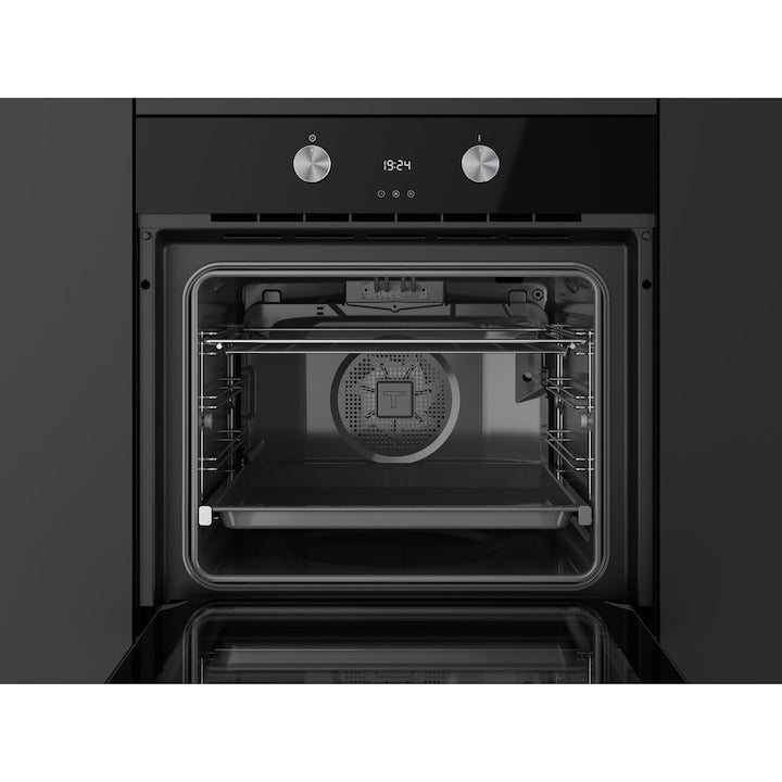 Cuptor electric Teka HLB 8415 BK, Steam Box, autocuratare HydroClean, 9 functii, 60 cm, 70l, A+, cristal negru