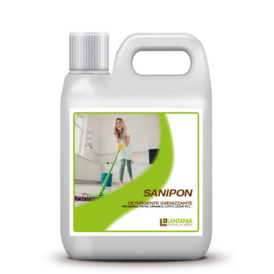 Detergent concentrat dezifectant Lantania SANIPON, pentru toate suprafetele, 1 litru