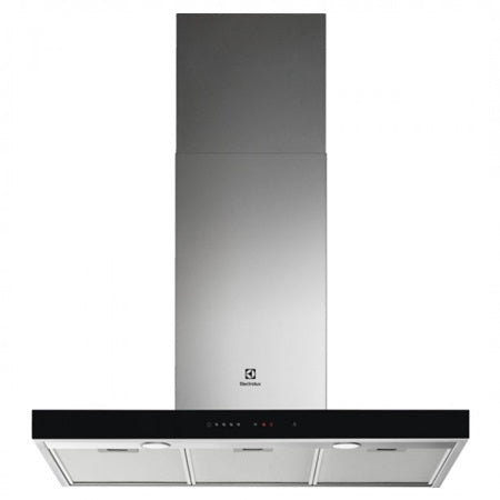 Hota semineu Electrolux LFT769X, SENSE 800, 90 cm, 700 m3/h, 4 viteze, Conectivitate cu plita, front de sticla, inox