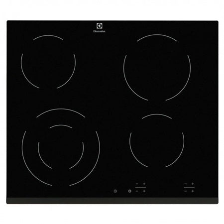 Plita electrica vitroceramica Electrolux EHF6241FOK, 60 cm, 4 arzatoare (1 zona dubla), control touch, neagra