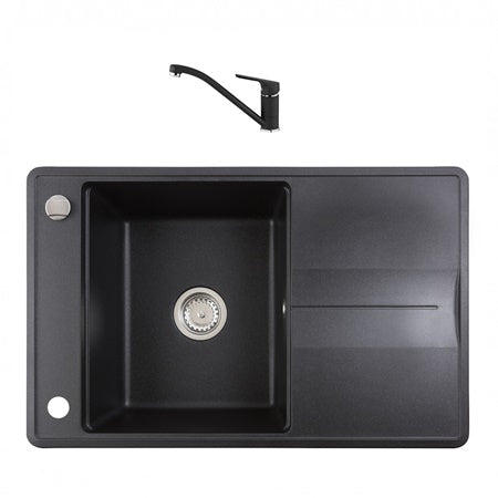 Pachet chiuveta bucatarie Teka ESTELA 50 B-TQ Q plus baterie Teka MTP 913 Q negru metalizat