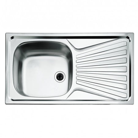 Chiuveta din inox Teka Deva OD 45, 1 cuva, 780 mm x 435 mm, inox mat, Picurator dreapta