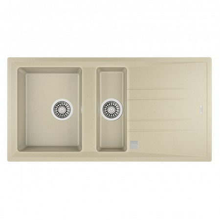 Pachet chiuveta bucatarie Teka STONE 60 B TG 1 1/2B 1D T plus baterie Teka MTP 913 T topaz beige