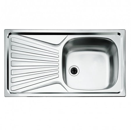 Chiuveta din inox Teka Deva OD 45, 1 cuva, 780 mm x 435 mm, inox mat, Picurator stanga