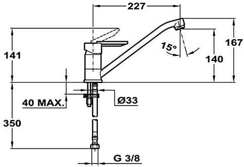 Pachet Teka Tekaway Stylo 1B: chiuveta + baterie + dozator sapun, 465 x 485, inox lucios