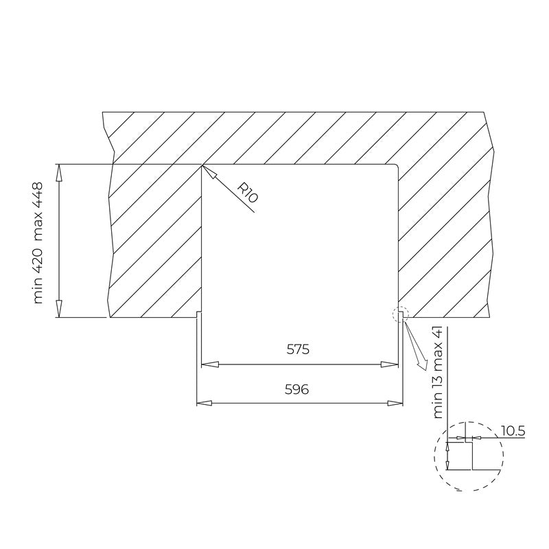 Chiuveta din inox Teka AMERICAN PRO 60 M-XP 1B, 1 cuva, 595 x 468 mm, inox lucios