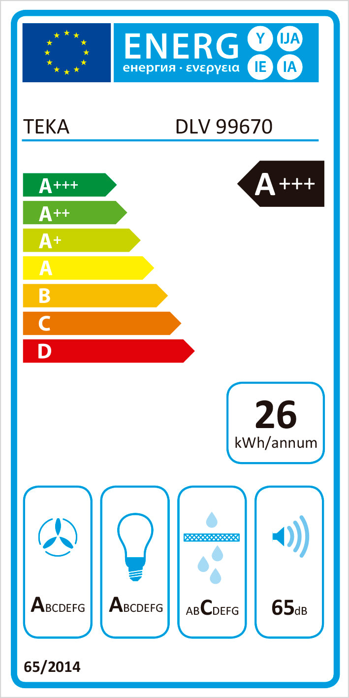 Hota cu design vertical Teka DLV 99670 BK TOS, sistem de extracţie perimetrală, 90 cm, Sticla Neagra