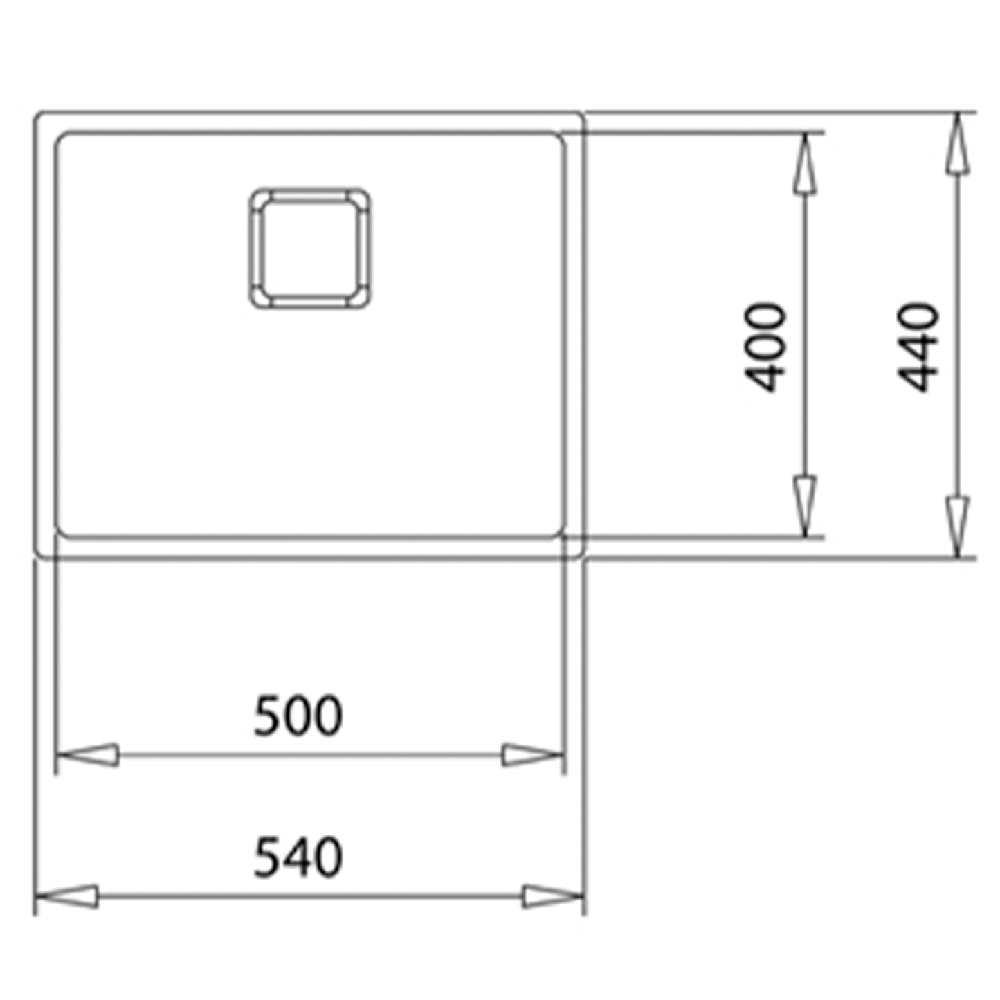 Chiuveta din inox Teka FLEXLINEA RS15 50.40, 1 cuva, 580 mm x 440 mm, inox lucios, Undermount