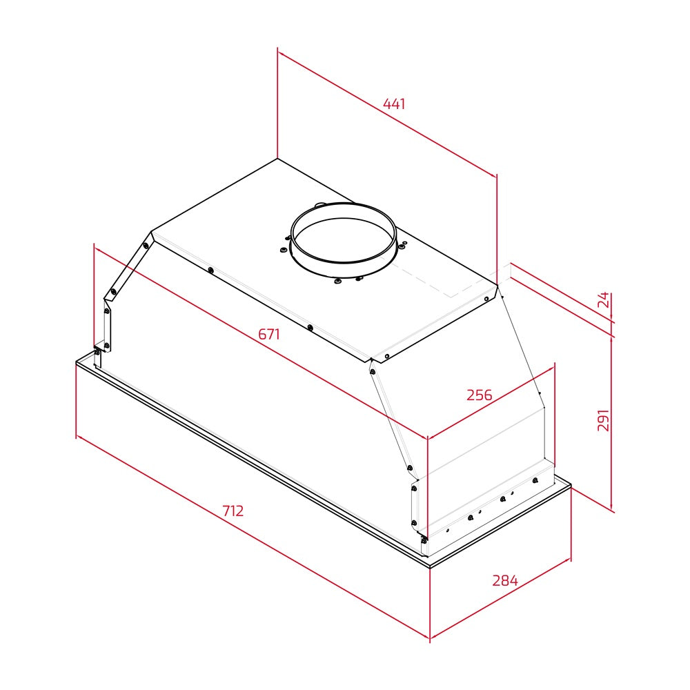 Hota încorporabilă, Teka GFL 77650 EOS IX,Sistem de extractie perimetrala, 70 cm, Inox