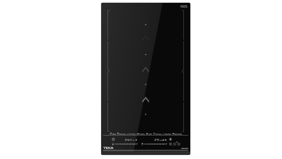 Plita pe indutie modulara Teka IZS 34700, 4 zone de gatit, 30 cm, Cristal Negru